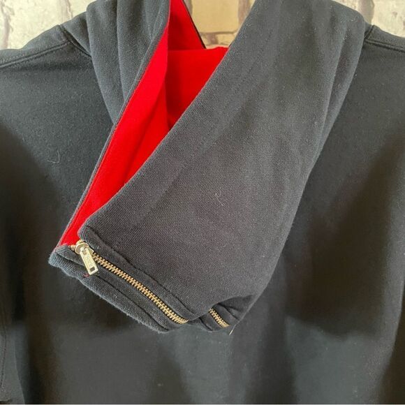 Lauren Ralph Lauren Navy Red Monogram Hooded Sweatshirt Size Small NWT - Picture 4 of 11